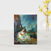 Poe-Collage, Geburtstag Karte (Gelbe Blume)