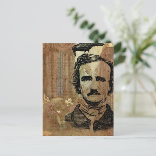 Poe Collage Postkarte (Stehend Vorderseite)