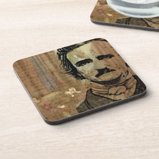 Poe Collage Untersetzer (Linke Seite)