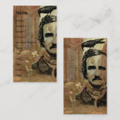 Poe Collage Vertikal Visitenkarte (Vorne/Hinten)