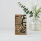 Poe Collage Vertikal Visitenkarte (Stehend Vorderseite)