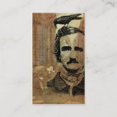 Poe Collage Vertikal Visitenkarte (Rückseite)