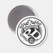 Poe Dis White Logo Magnet (Vorderseite/Rückseite)