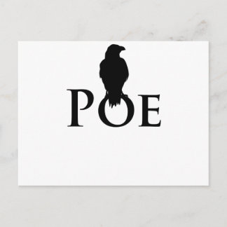 Poe Edgar Allan Poe und der Rabe Postkarte