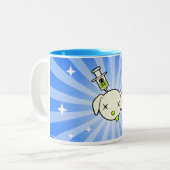Poe-Explosions-Kaffee-Tasse - Blau Zweifarbige Tasse (Vorderseite Links)