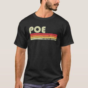 POE Familienname Funny Retro Vintager 80er 90er Ge T-Shirt