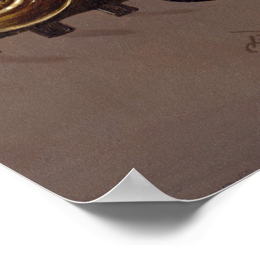 Poe - gotisches Steampunk viktorianisch - Kunstdru Poster (Ecke)