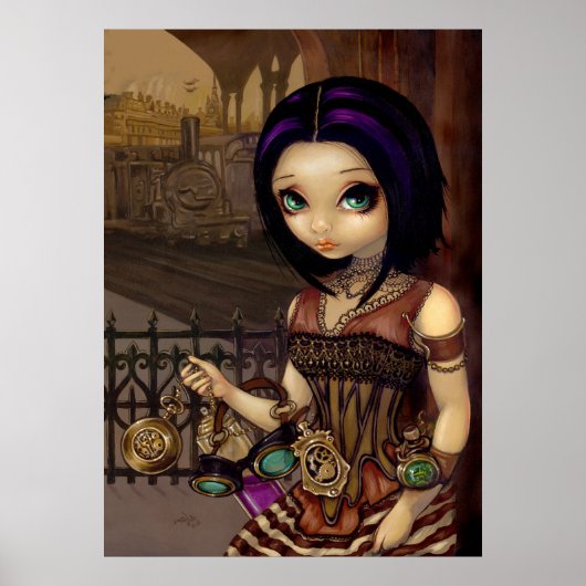 Poe - gotisches Steampunk viktorianisch - Kunstdru Poster (Vorne)