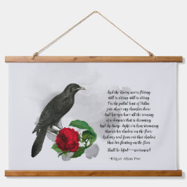 Poe ist der Raven Wandteppich Mit Holzrahmen