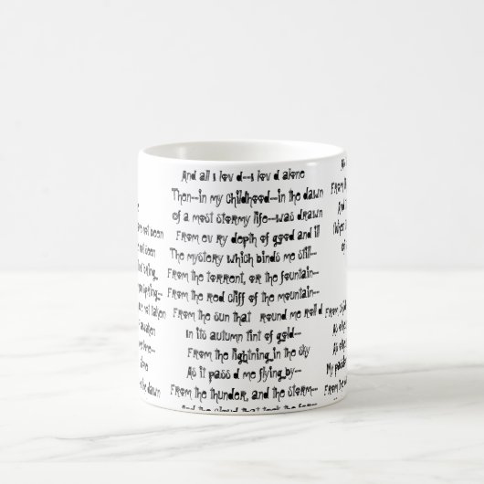 Poe-Poesie Kaffee-Tasse Kaffeetasse (Mittel)