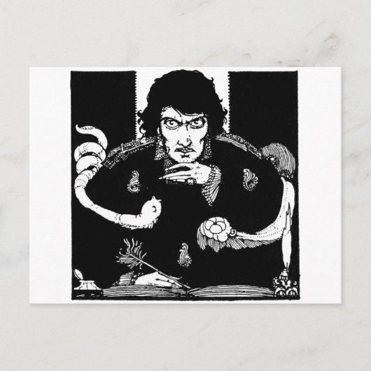 Poe-Porträt Postkarte (Vorderseite)