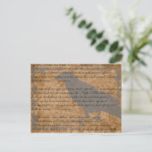 Poe Rabe Goth Postkarte (Stehend Vorderseite)