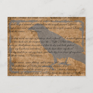 Poe Raven Goth Postcard Postkarte