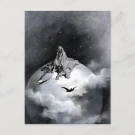 Poe Raven Illustration von Gustave Dore Postkarte