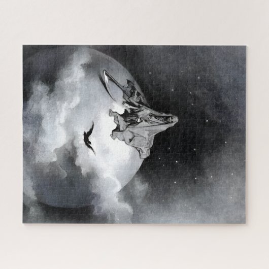 Poe Raven Illustration von Gustave Dore Puzzle (Horizontal)