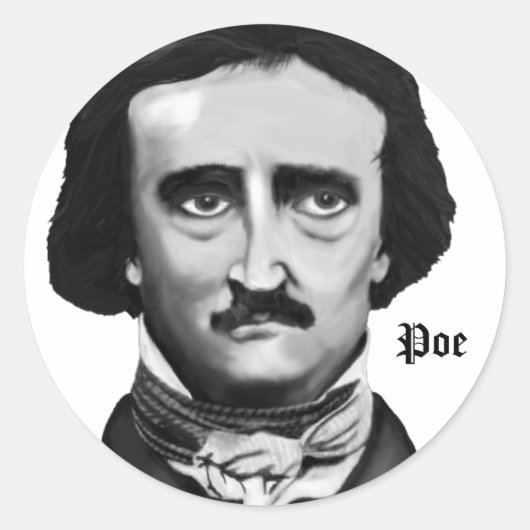 Poe Runder Aufkleber (Vorderseite)