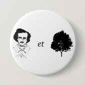 Poe-und-Baum Knopf Button (Vorderseite)