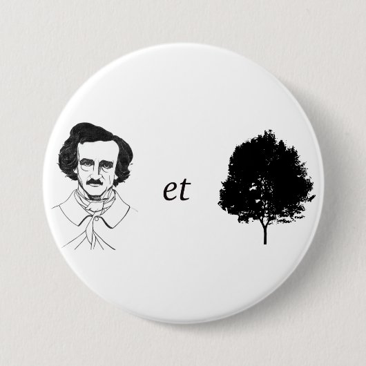 Poe-und-Baum Knopf Button (Vorderseite)
