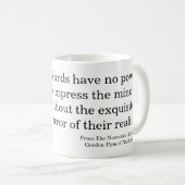Poe Zitat zu Wörtern Kaffeetasse (VorderseiteRechts)