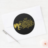 poedis_gelb runder aufkleber (Umschlag)