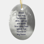  Poem Memorial Keepsake Angel Sky Clouds  Keramik Ornament (Hinten)