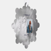  Poem Memorial Keepsake Angel Sky Clouds  Ornament Karte (Rechts)