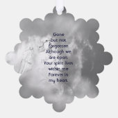  Poem Memorial Keepsake Angel Sky Clouds  Ornament Karte (Rückseite)