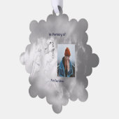  Poem Memorial Keepsake Angel Sky Clouds  Ornament Karte (Linke Ecke)