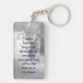  Poem Memorial Keepsake Angel Sky Clouds  Schlüsselanhänger (Rückseite)