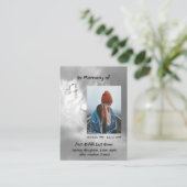  Poem Memorial Keepsake Angel Sky Clouds Visitenkarte (Stehend Vorderseite)