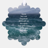  Poem Memorial Keepsake Ocean Sea Beach Ornament Karte (Rückseite)