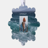  Poem Memorial Keepsake Ocean Sea Beach Ornament Karte (Linke Ecke)