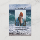  Poem Memorial Keepsake Ocean Sea Beach Visitenkarte (Vorderseite)