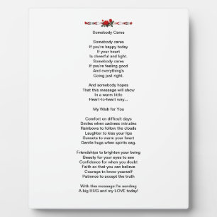 Poem Plaque Fotoplatte