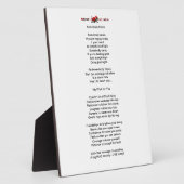 Poem Plaque Fotoplatte (Seite)