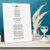Poem Plaque Fotoplatte (Seite)