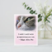 Poe's Cat Postkarte (Stehend Vorderseite)