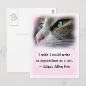 Poe's Cat Postkarte (Vorne/Hinten)