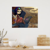 Poe's Flight ART PRINT Steampunk Fee urbane Poster (Küche)