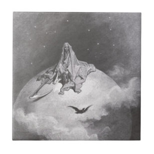 Poe's Raven Dreaming Dreams Print Fliese