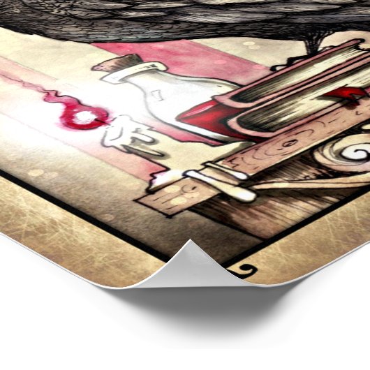 Poe's Raven Nevermore Poster (Ecke)