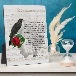 Poe's The Raven Collage Tischdekoration Fotoplatte