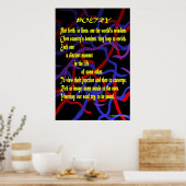 Poesie (akrobisches Gedicht) Poster (Küche)