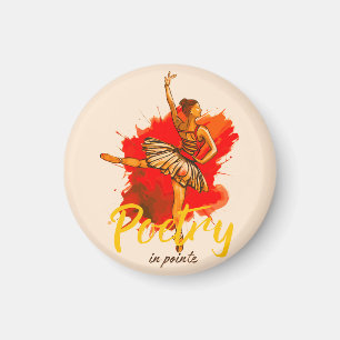 Poesie auf Spitze – Elegante Ballerina-Kunst für T Magnet