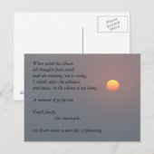 Poesie - aufstrebende Sonne Postkarte (Vorne/Hinten)