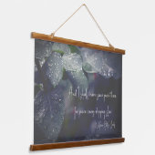 Poesie-Blätter Wandteppich Mit Holzrahmen (Gewinkelt)