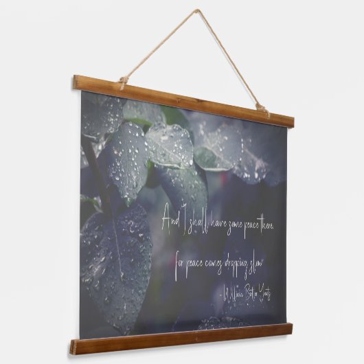 Poesie-Blätter Wandteppich Mit Holzrahmen (Gewinkelt)