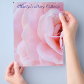 Poesie Collection Papier Rosa Blume Spirale (Hand)
