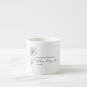 Poesie Gänseblümchen-Blumen-Tasse Espressotasse