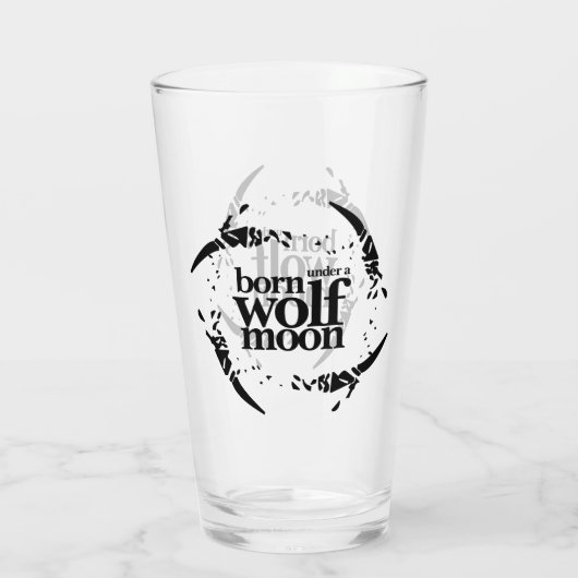Poesie Geboren unter Wolf-Mondkolonnen Glas (Rückseite)